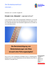 Fachempfehlung "Einsatz in der Hitzewelle"