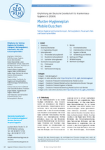 Musterhygieneplan "Mobile Duschen"