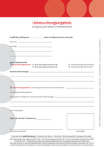 Vordruck Untersuchungsergebnis